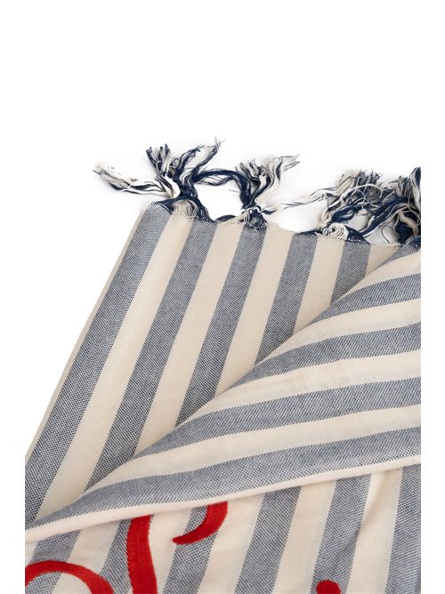Telo mare Foutas Saint Barth a righe cotone Blu/Naturale Mc2 Saint Barth | FOUTAS LIGHT N02031H SB BEACH STRIPES V61 EM